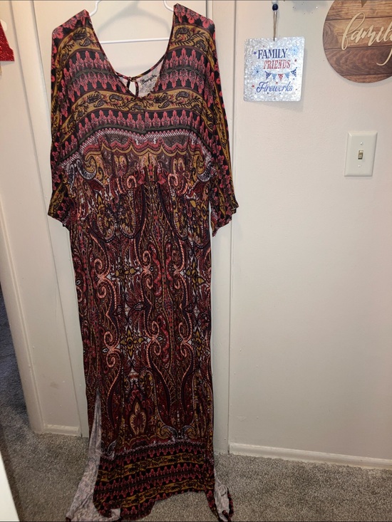 Wrangler Dresses & Skirts - Wrangler Paisley Maxi Dress in Burgundy, Mustard and Black XL
